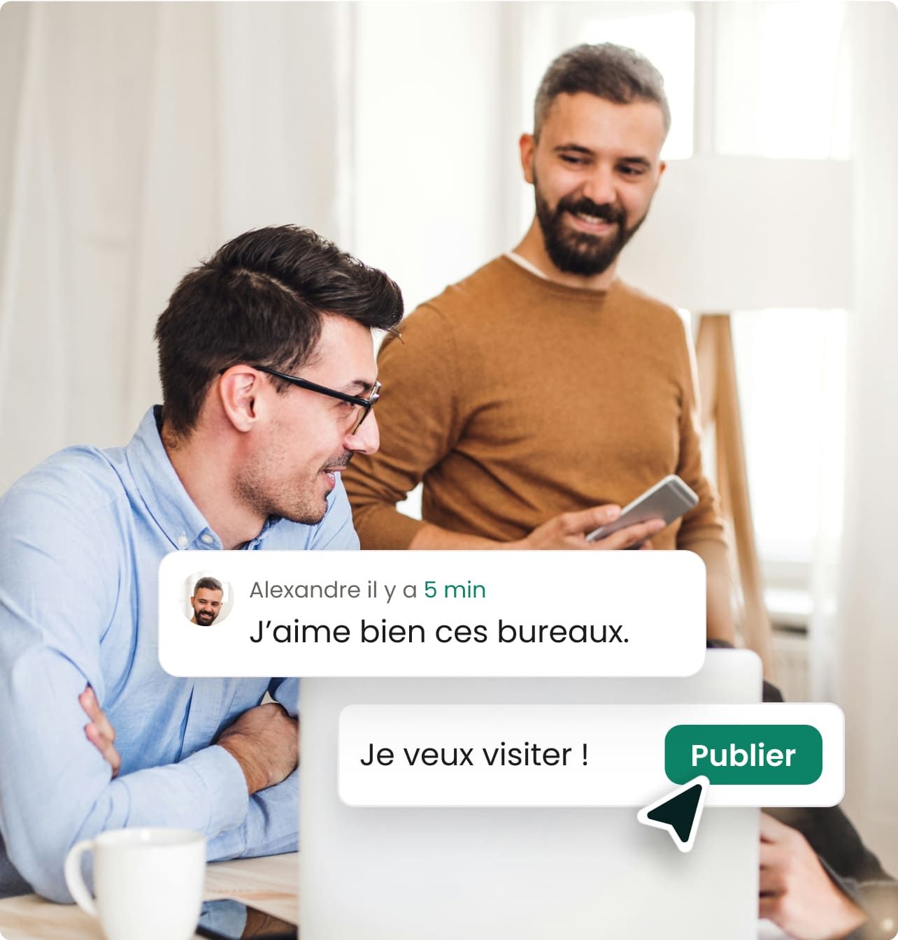 Illustration of colaborate feature